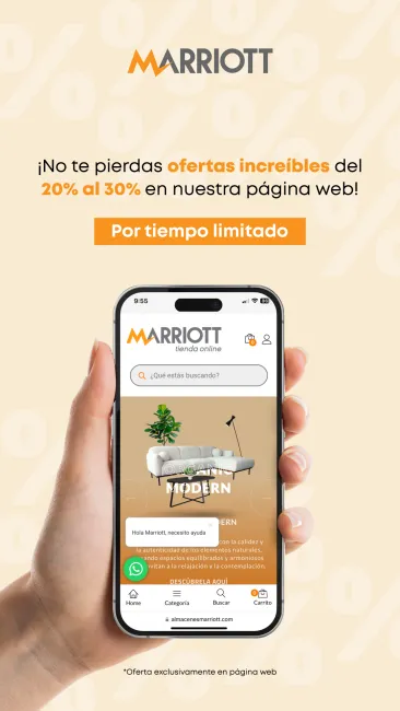 Exclusivo Web descuentos en Almacenes Marriott de hasta el 30%