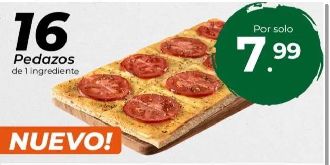 Pizza 🍕 de 16 pedazos a 7.99