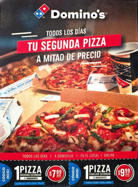 Cupón para una pizza mediana por $7.99 🍕