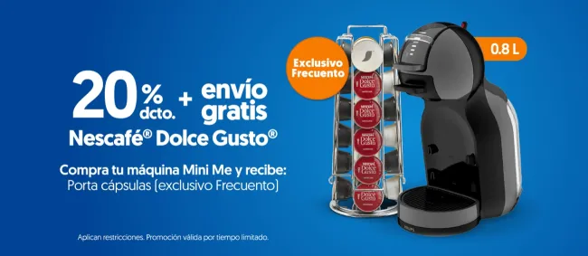 20% de descuento en Cafetera Portátil Nescafé más porta cápsulas gratis