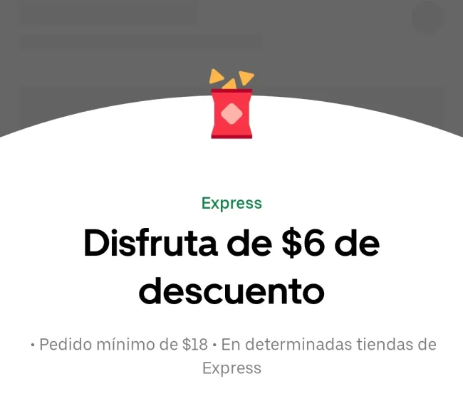 Cupón de descuento de $6 en Uber Eats junio 2024