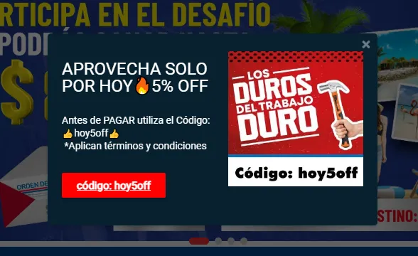 Cupón de descuento de 5% en Kiwi
