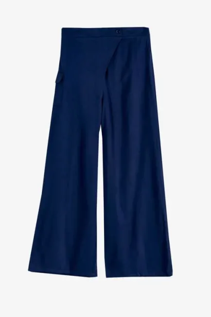 Pantalón Wide Leg Unicolor Kiddoal 50% de descuento