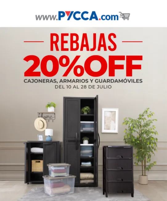 Cajas organizadoras con el 20% de descuento en Pycca