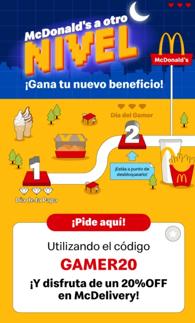 Cupón de 20% de descuento en McDonald’s