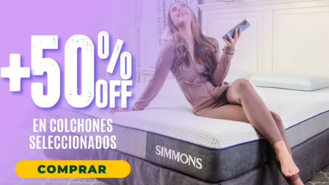 Descuento de hasta el 50% en COLCHONES Simmons