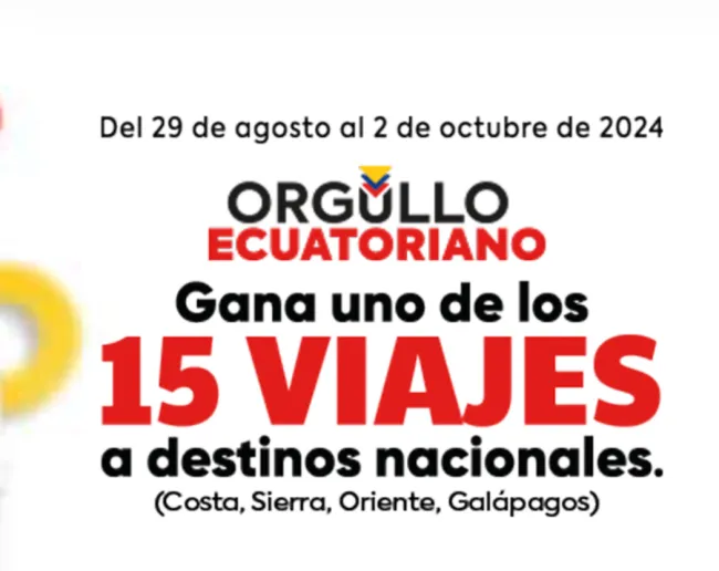 Gana uno de 15 viajes comprando en Supermaxi