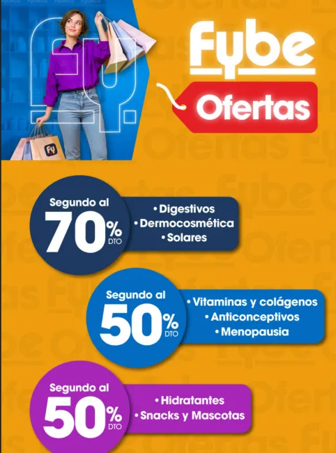 Hasta el 80% de descuento en el segundo producto en Fybeca