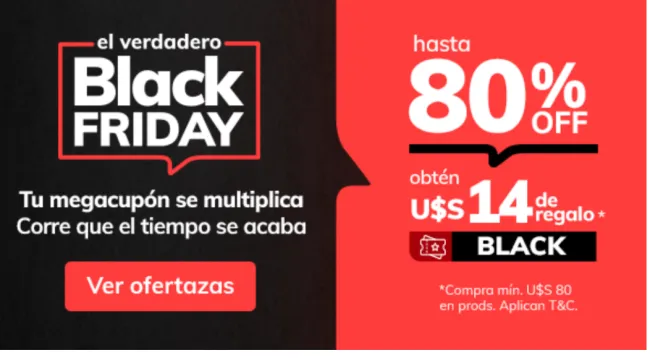 Cupón de regalo de $14 en Tiendamia
