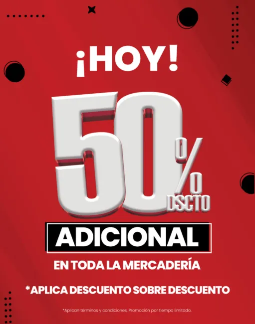 50% de descuento ADICIONAL EN Outlets de Marathon