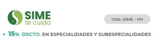 Cupón de descuento de 15% en especialidades en SIME