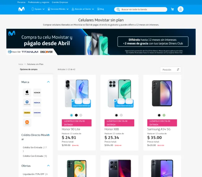 Cupón para descuento de Celulares y Smartphones Movistar 