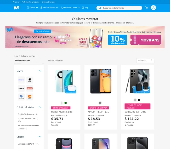 ACTUALIZADO Cupón de descuento de 10% en la tienda de Movistar