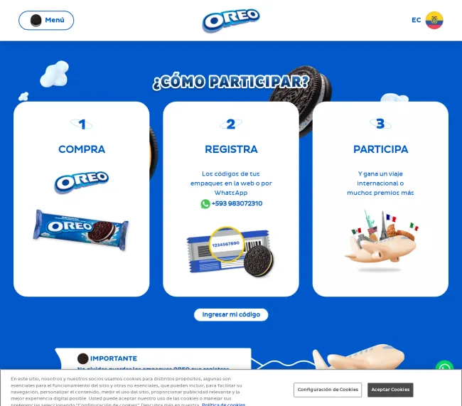 Gana un viaje con Oreo