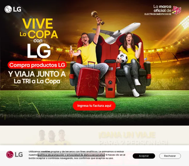 Gana un viaje para 2 personas para acompañar a la TRI con LG