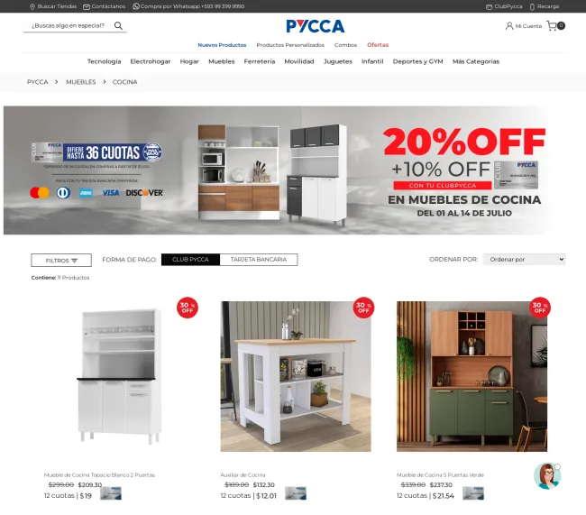 Hasta el 30% de descuento en muebles de cocina