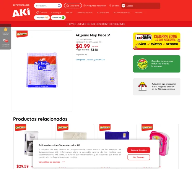 Ak,pano Mop Pisos x1 al 33% de descuento