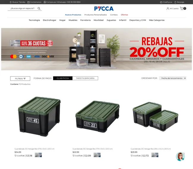  Cajas organizadoras con el 20% de descuento en Pycca