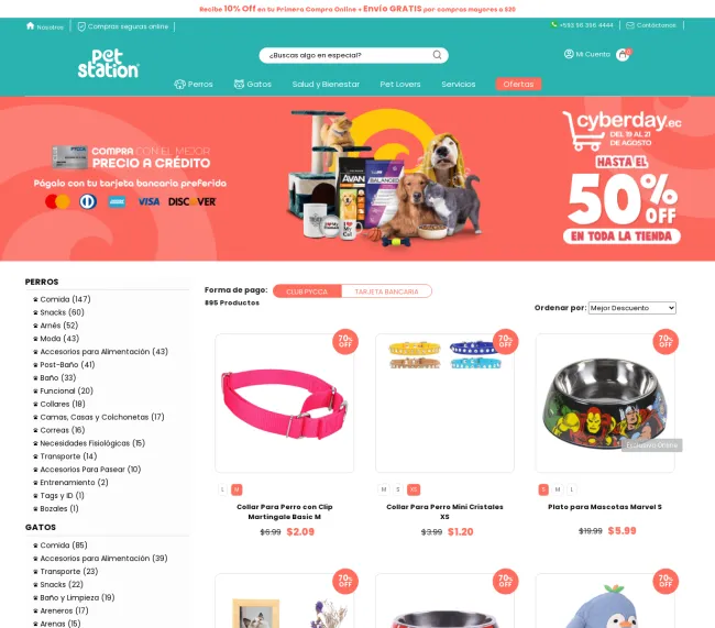 CyberDay en PerStation productos para tu mascota con descuento de hasta el 50%