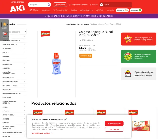 Colgate Enjuague Bucal Plax Ice 250ml al 45% de descuento