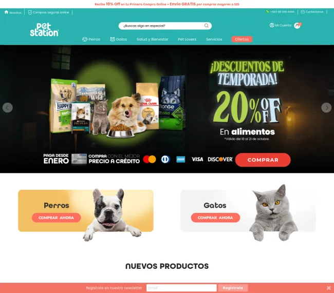 Cupón de 10% de descuento en Petstation