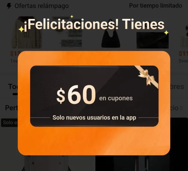 Obtén gratis💰$60 en la aplicación Temu