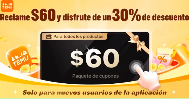 Obtén gratis💰$60 en la aplicación Temu