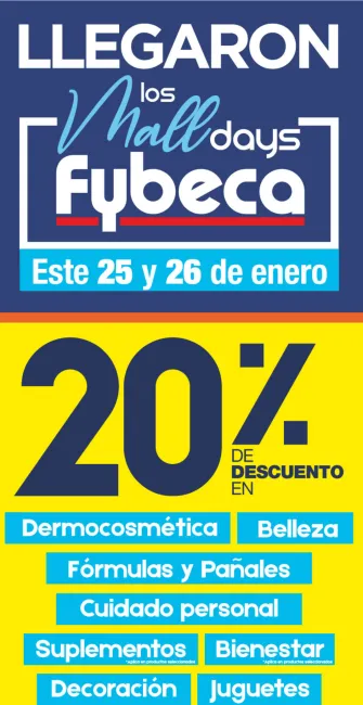 Compra en Centros comerciales en Fybeca y recibe 20% de descuento