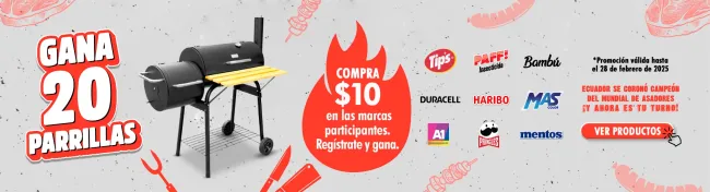 Gana una parrillada comprando en Kiwi