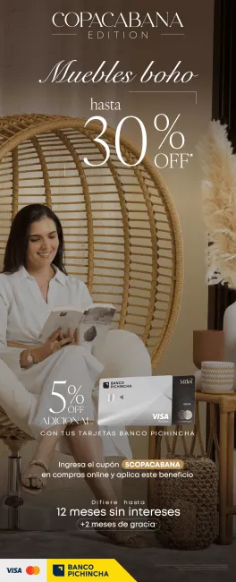 Cupón de descuento de hasta 30% descuento en Muebles Boho 🥳