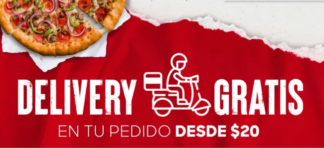 Cupón para envío gratis en Pizza Hut