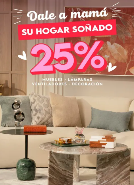 Hasta el 25% de descuento para mamá en Almacenes Marriot