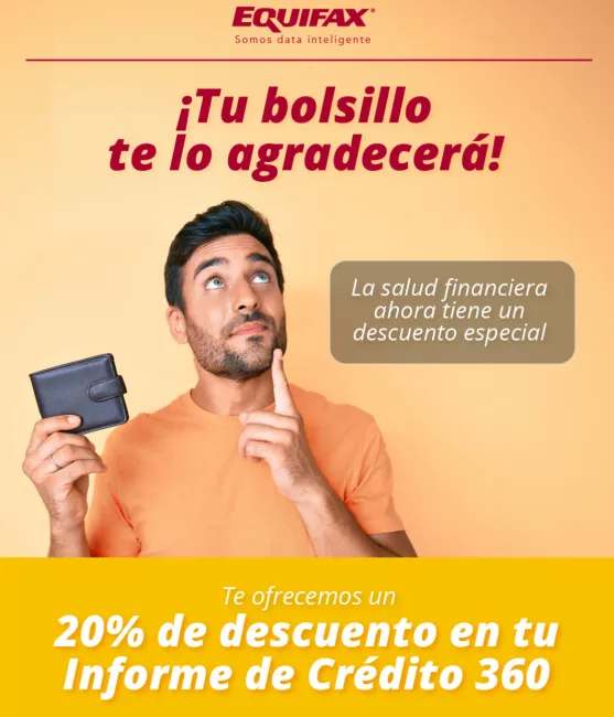 Obtén el informe de tu historial crediticio con 20% de descuento con este cupón en Equifax