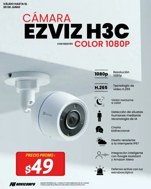 Cámaras de seguridad EZVIZ en promoción en Novicompu hasta junio 2025