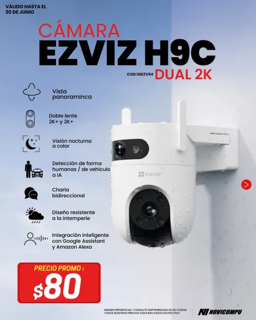 Cámaras de seguridad EZVIZ en promoción en Novicompu hasta junio 2025