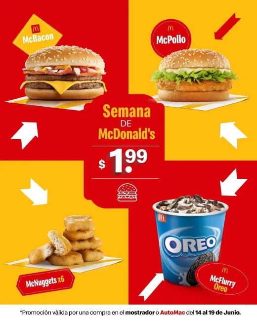 Semana de McDonald's 2025: McBacon y McPollo por $1.99 y más ofertas