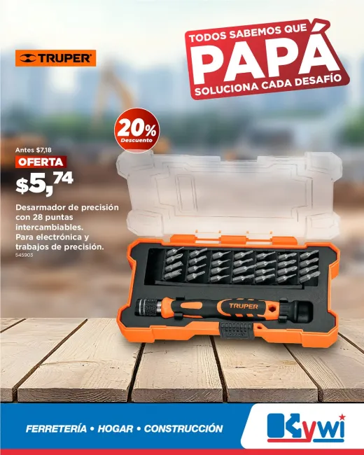 Herramientas Pretul y Truper en oferta para el Día del Padre 2025 en Kywi