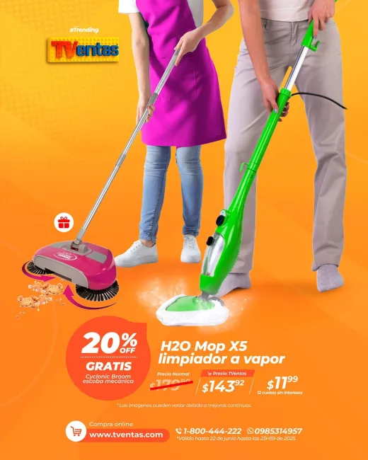 Ofertas en herramientas de limpieza: mopas, aspiradoras y más con descuentos hasta 30%