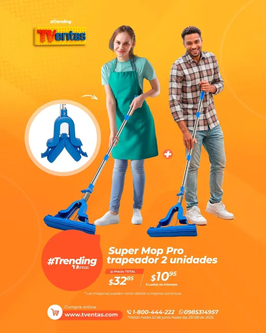Ofertas en herramientas de limpieza: mopas, aspiradoras y más con descuentos hasta 30%