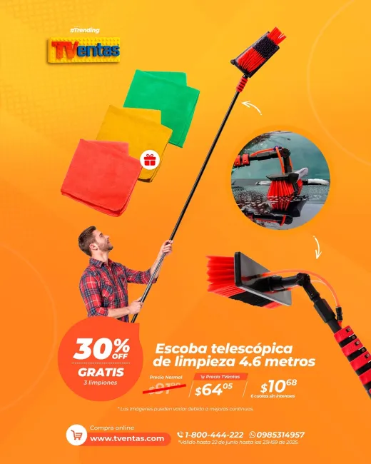 Ofertas en herramientas de limpieza: mopas, aspiradoras y más con descuentos hasta 30%