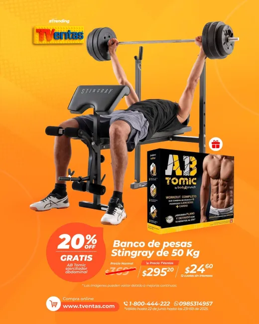 Equipos Fitness con Descuentos y Regalos para Entrenar en Casa en TVentas