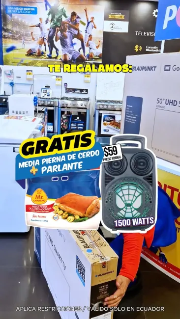 Combo de 2 televisores Blaupunkt con regalo exclusivo en Almacenes Point Ecuador