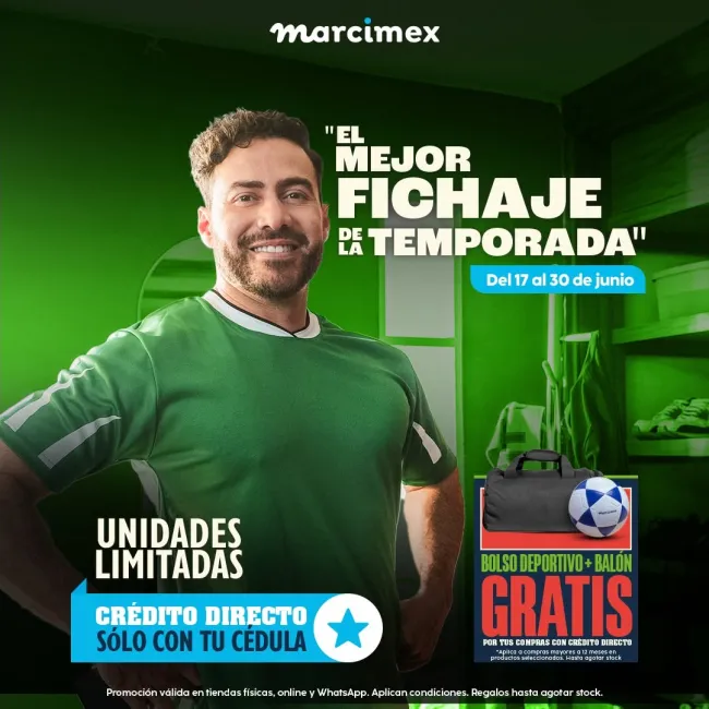 Ofertas Marcimex: Electrodomésticos y Deportes con Regalos y Créditos Directos hasta 30 de Junio 2025