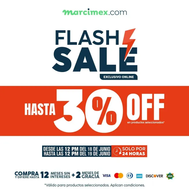 Hasta 30% OFF en productos seleccionados de Marcimex - Flash Sale 24 horas