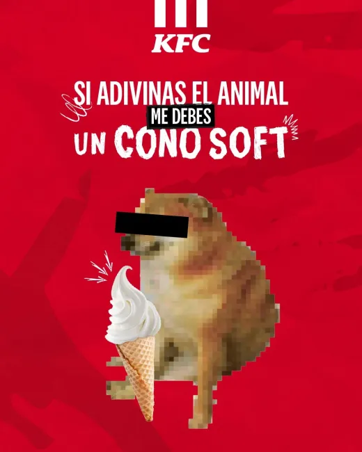 KFC Ecuador: Cono de helado a $0.65 con divertido reto del perro misterioso