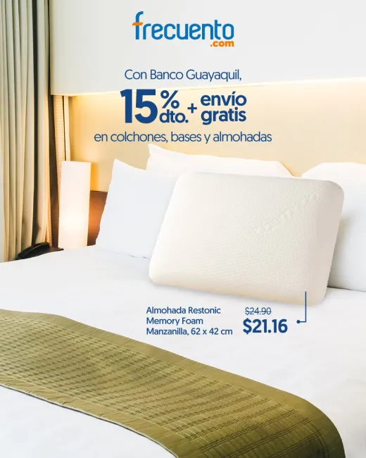 15% de descuento en bases, colchones y almohadas con envío gratis en Frecuento
