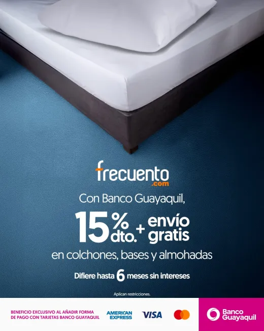 15% de descuento en bases, colchones y almohadas con envío gratis en Frecuento