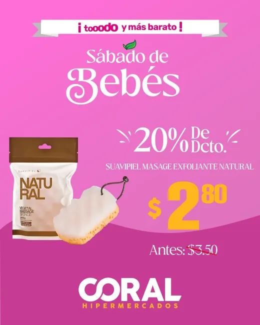 Descuentos hasta 20% en productos para bebés este sábado en Coral Hipermercados