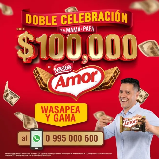 Gana premios comprando Galletas Amor y enviando un WhatsApp 
