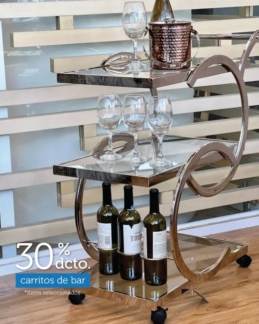 30% de descuento en carritos de bar